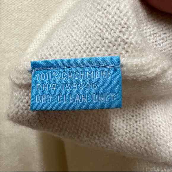 J. McLaughlin Cream Ivory Open Front Flyaway 100% Cashmere Cardigan Sweater XS - Picture 4 of 4